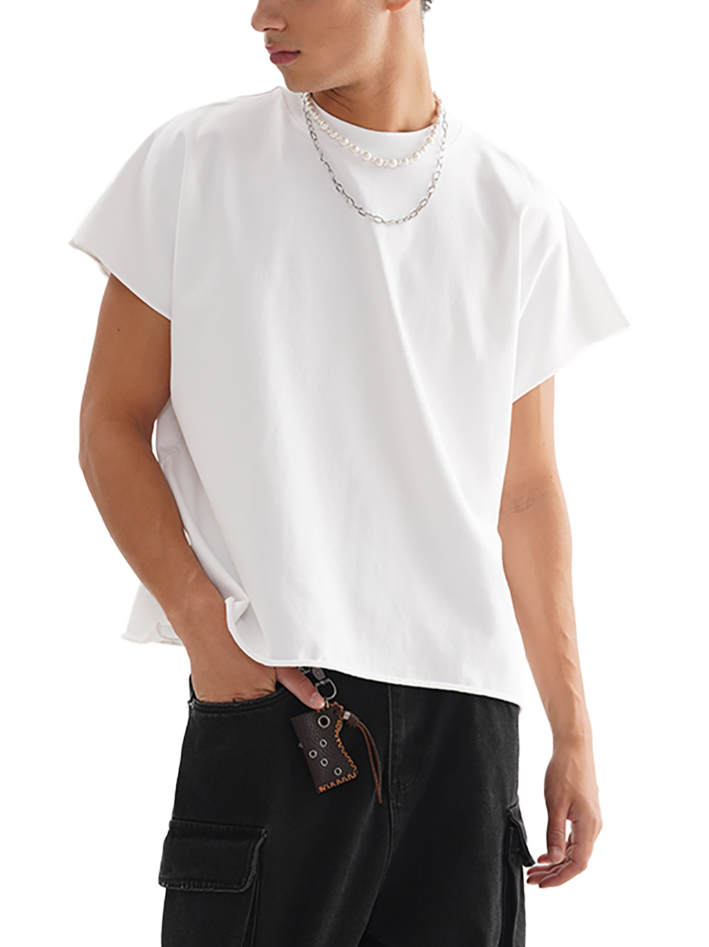 Raw Edge Boxy Non-Shrink T-Shirt – Essential Streetwear | Tapstitch-8
